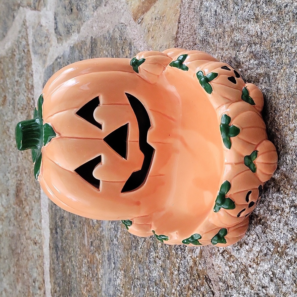 --Vintage Halloween Pumpkin candy dish